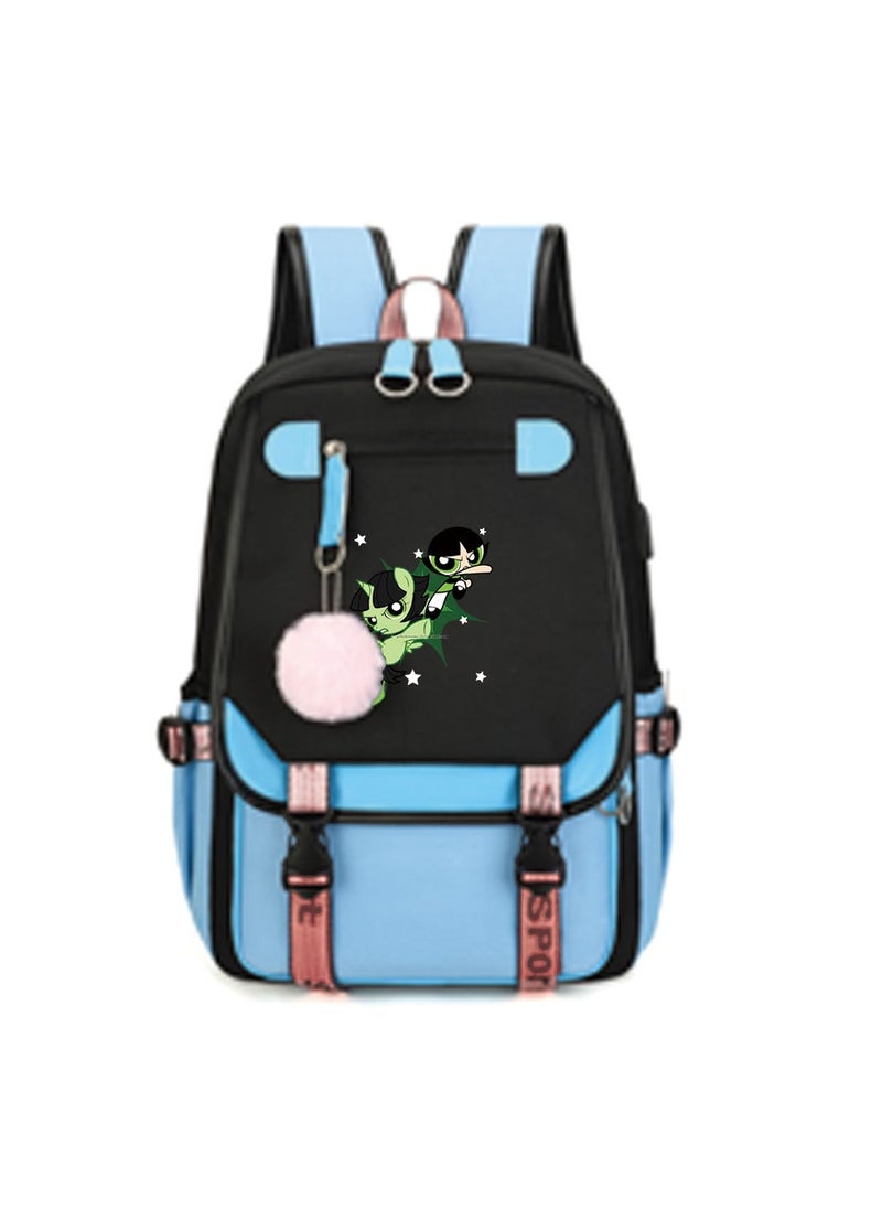 Student creative pattern backpack three-piece set 3D butterfly series men's and women's large-capacity computer backpack combination,21- Three-piece set - 4 - 82