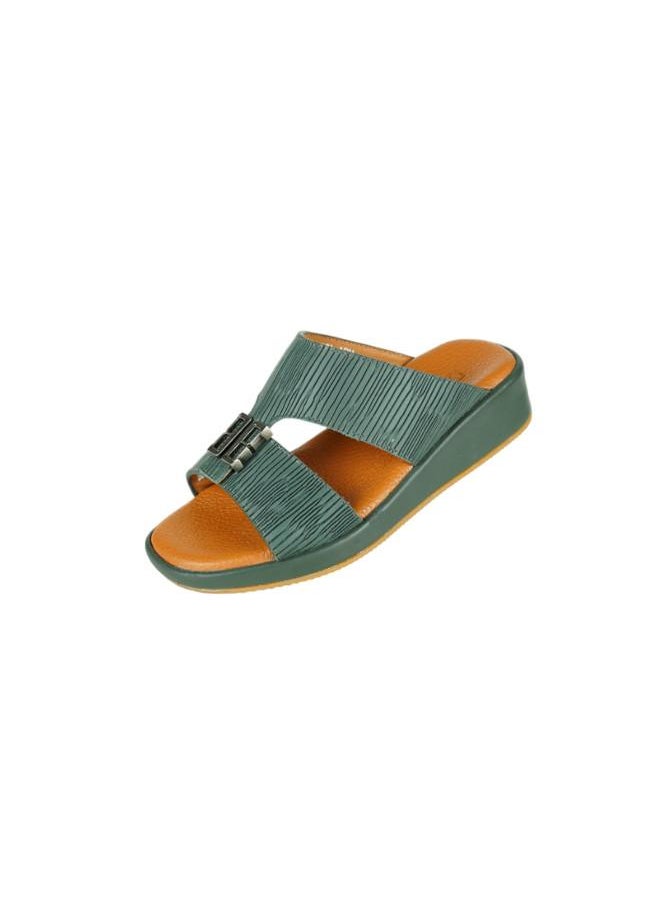 008-3674 Barjeel Uno Boys Arabic Sandals MSA139 B Green 26