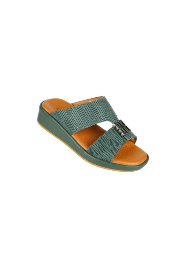 008-3674 Barjeel Uno Boys Arabic Sandals MSA139 B Green 26