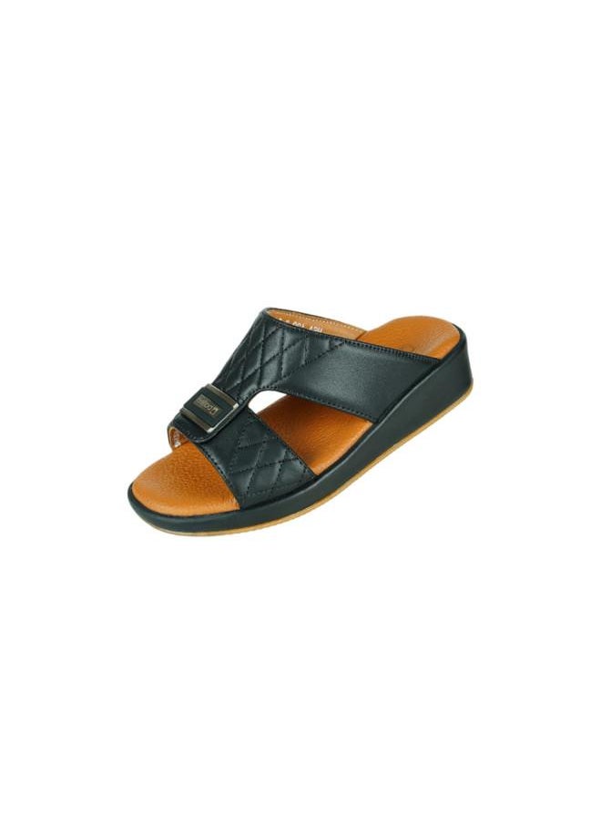 008-3669 Barjeel Uno Boys Arabic Sandals MSA138 B Black 26