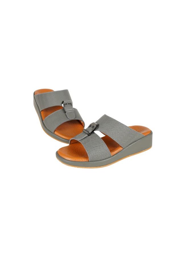 008-3676 Barjeel Uno Boys Arabic Sandals MSA124 B Schist 26