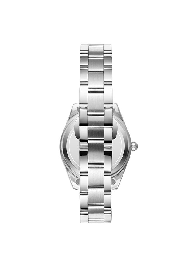 Kenneth Scott K23543-SBSP Women Analog Display Watch & Solid Stainless Steel Strap Silver