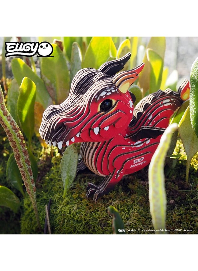 Red Dragon 3D Puzzle, 24 Piece Eco-Friendly Educational Toy Puzzles For Boys, Girls & Kids Ages 6+