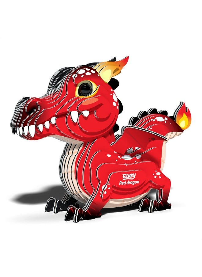 Red Dragon 3D Puzzle, 24 Piece Eco-Friendly Educational Toy Puzzles For Boys, Girls & Kids Ages 6+