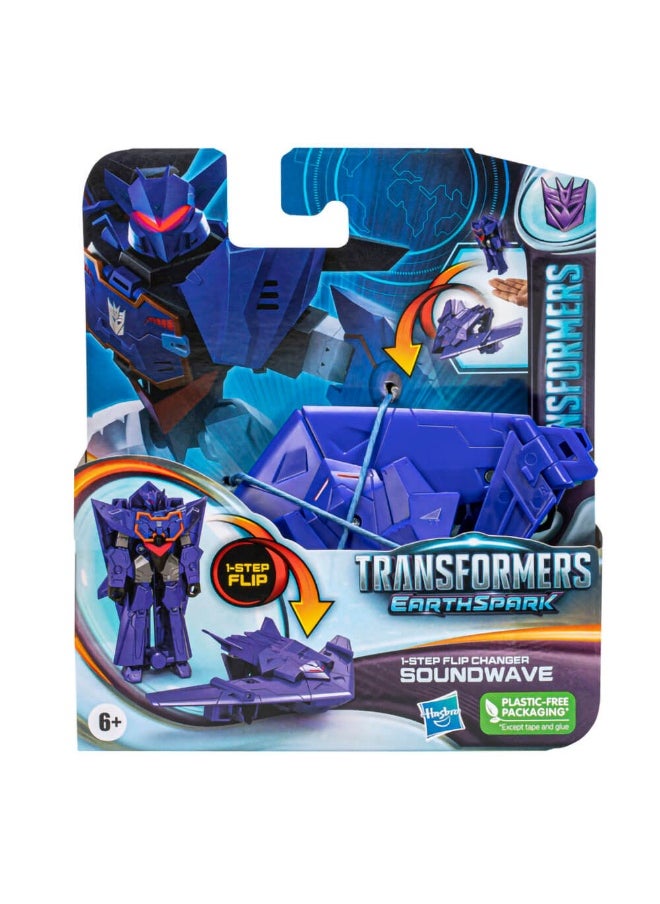 Earthspark 1-Step Flip Changer Soundwave Action Figure