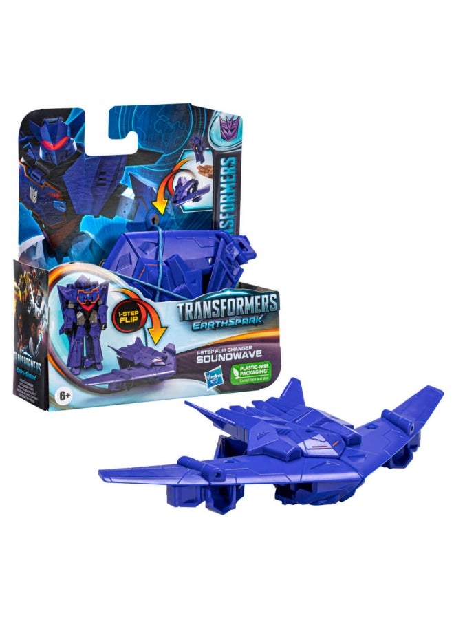 Earthspark 1-Step Flip Changer Soundwave Action Figure