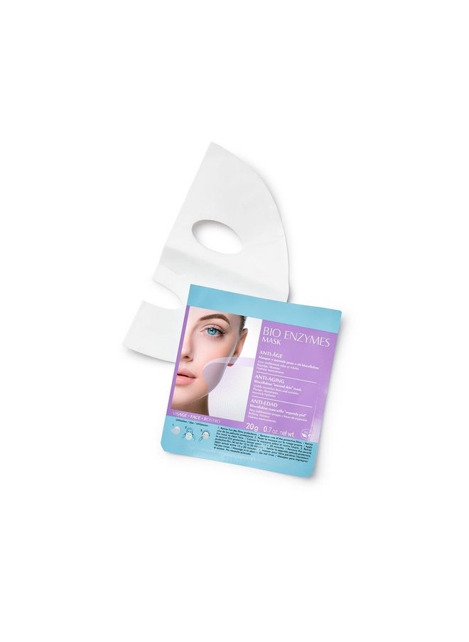 Bio Enzymes Anti-Ageing Mask - Smoothing Anti-Ageing Face Mask - Biocellulose Moisturising Mask - Second Skin Effect Beauty Sheet Mask - 12G