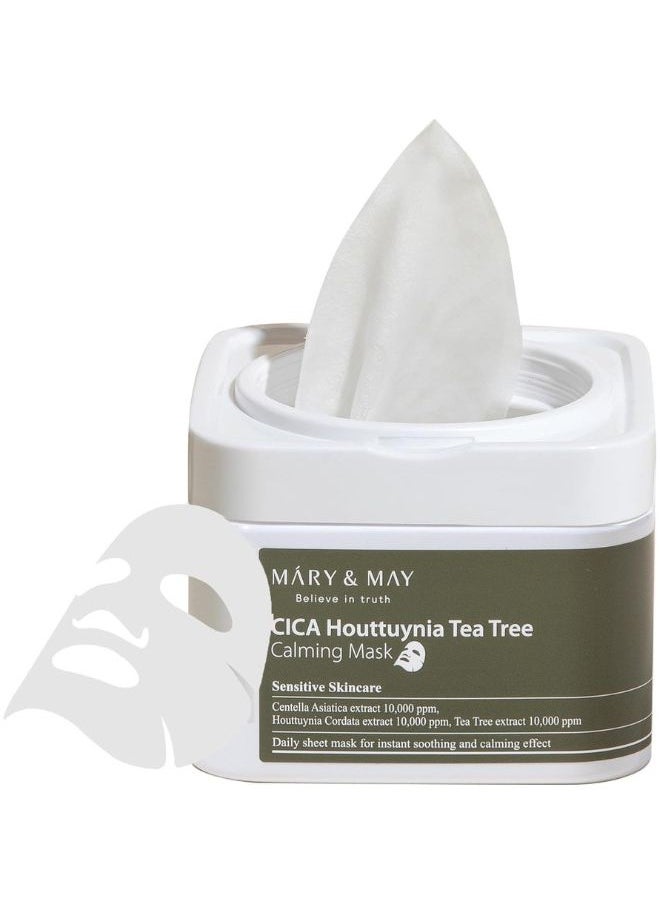 CICA Houttuynia Tea Tree Calming Mask (30 Sheets) 400ml