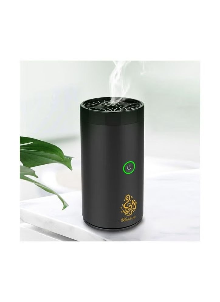 Car USB Type-C Rechargeable Incense Burner, Portable Aromatic Diffuser, 16.4x9.6x9.4 cm, Black