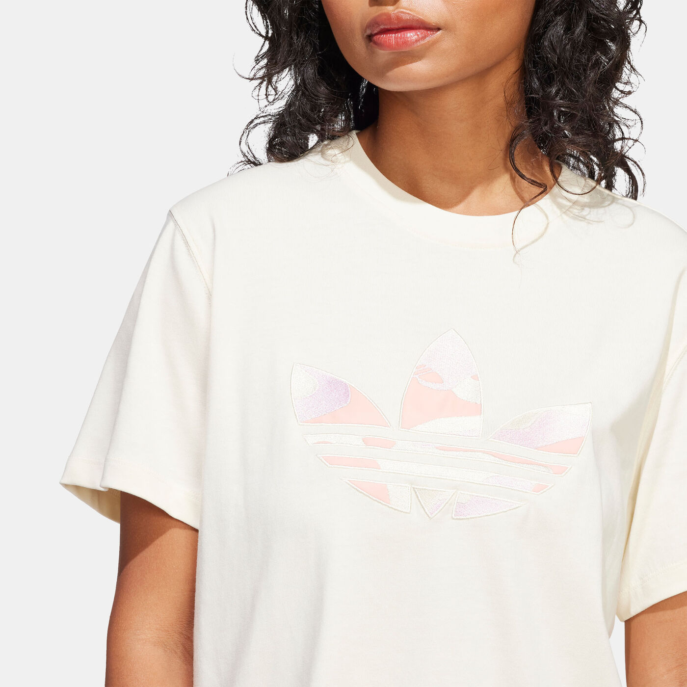 Women's Camo Crop Infilled Logo T-Shirt