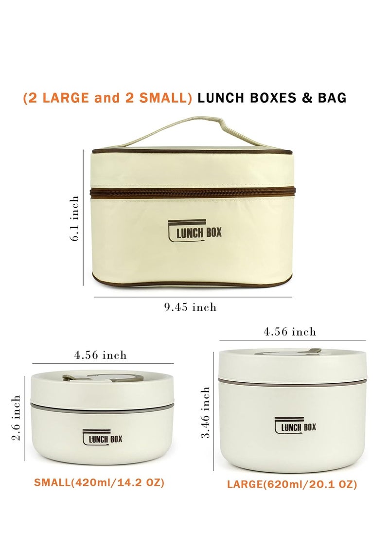 Stainless steel bento box Thermal insulation lunch box Portable bento box with lids Insulated food lunch container set Adult leak proof lunch box Microwave oven heating