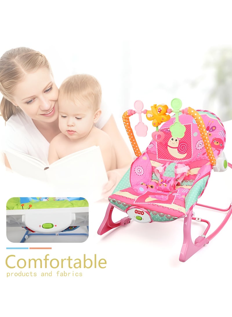 3-in-1 Vibrating And Hanging Toys Baby Bouncer Seat  Infant to With Music Toddler Rocker 0-30 Months