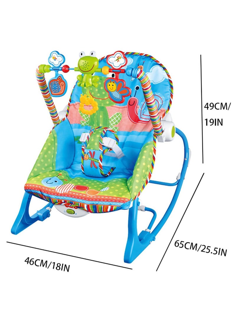 3-in-1 Vibrating And Hanging Toys Baby Bouncer Seat  Infant to With Music Toddler Rocker 0-30 Months