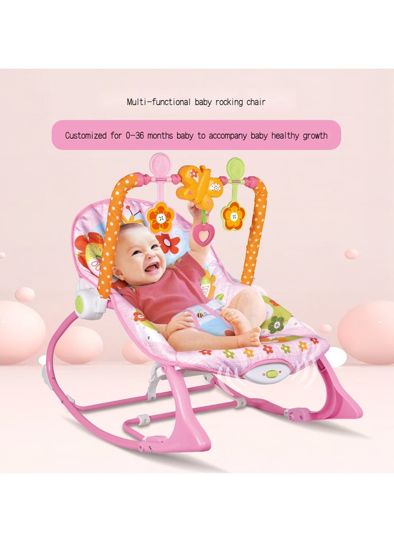 3-in-1 Vibrating And Hanging Toys Baby Bouncer Seat  Infant to With Music Toddler Rocker 0-30 Months