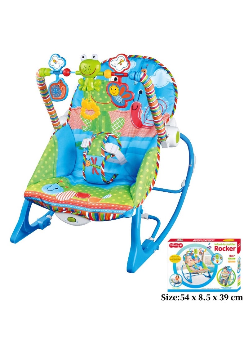 3-in-1 Vibrating And Hanging Toys Baby Bouncer Seat  Infant to With Music Toddler Rocker 0-30 Months