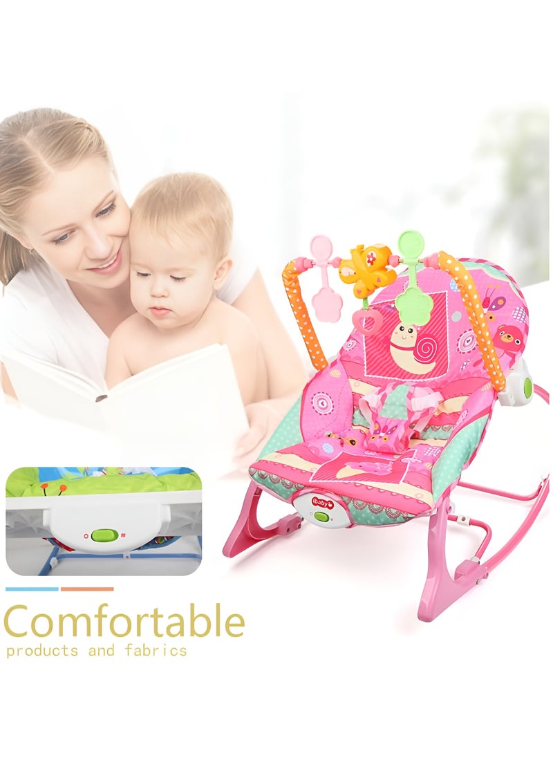 3-in-1 Vibrating And Hanging Toys Baby Bouncer Seat  Infant to With Music Toddler Rocker 0-30 Months