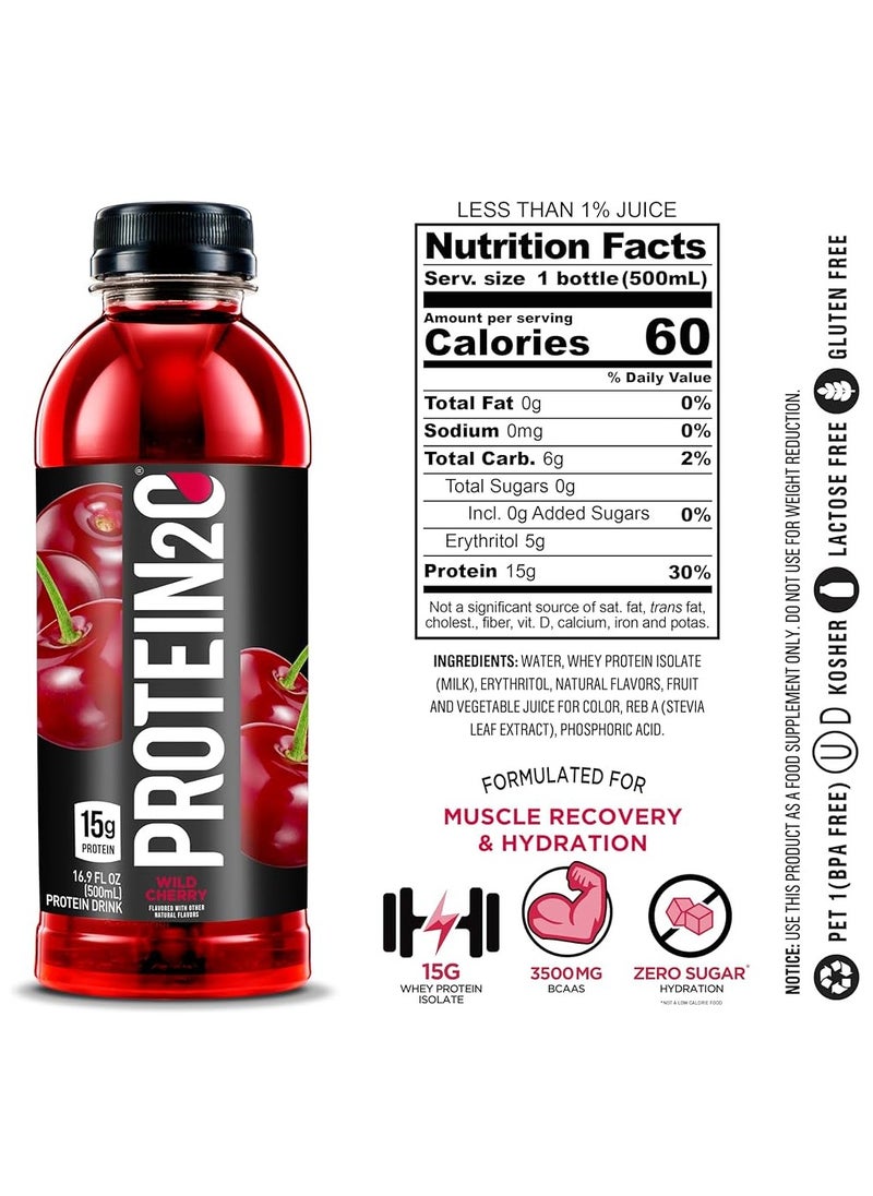 Protein20 Infused Water Wild Cherry 500ML Pack of 12