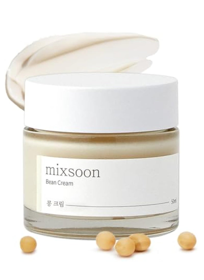 mixsoon [ Bean Cream 1.69 fl oz / 50ml | Soybean Extract & Rich Nutrients for Deep Moisturizing and Pore and Sebum care | Cruelty-free