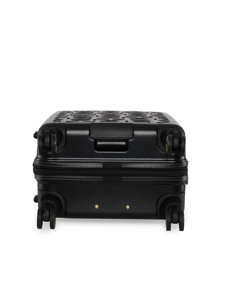 Big Monogram Hardside Spinner Luggage On Wheels, Ultra Lightweight ABS, 4 Double Wheels Color BLACK