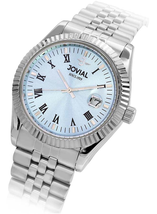 Men's Fashion Stainless Steel Analog Wrist Watch 9165GSMQ04E - 42 mm - Silver