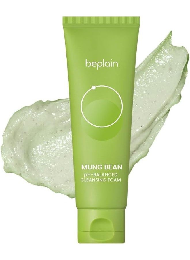 Mung Bean pH Balanced Cleansing Foam 160ml, Gentle Pore Cleanser for Daily Hydrating Skin Anti Acne Oil Control Korean Face Wash