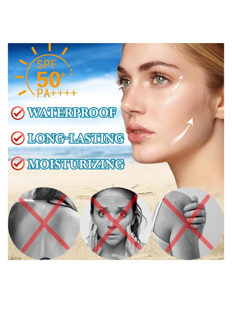 2 Pcs Sunscreen Stick SPF 50+,Face Sunscreen for All Skin Types