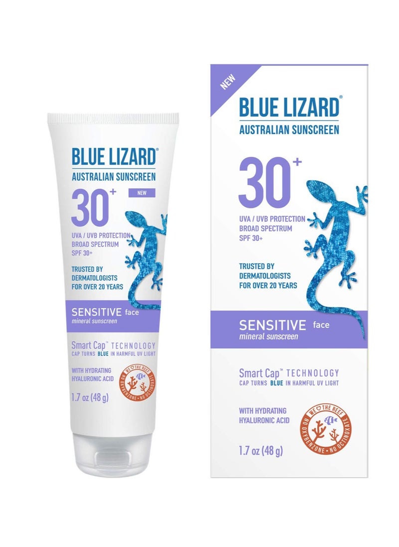 Blue Lizard Spf#30+ Face Australn Sunscreen 1.7 Ounce Tube (Pack of 2)