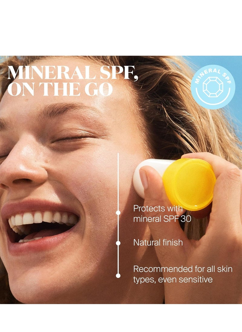 Supergoop! Mineral Sheer Stick SPF 30 Mineral Sunscreen - 100% Mineral, Broad Spectrum Sunscreen for Face & Body - Helps Filter Blue Light - Natural Finish - For All Skin Types - 0.7 fl oz