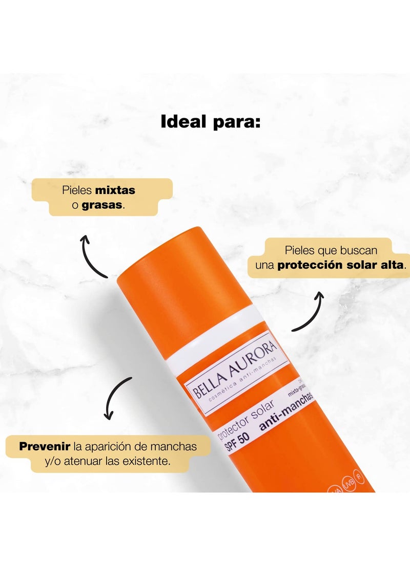 BELLA AURORA GEL SOLAR SPF 50 ANTIMANCAS PIEL MIXTA-GRASA