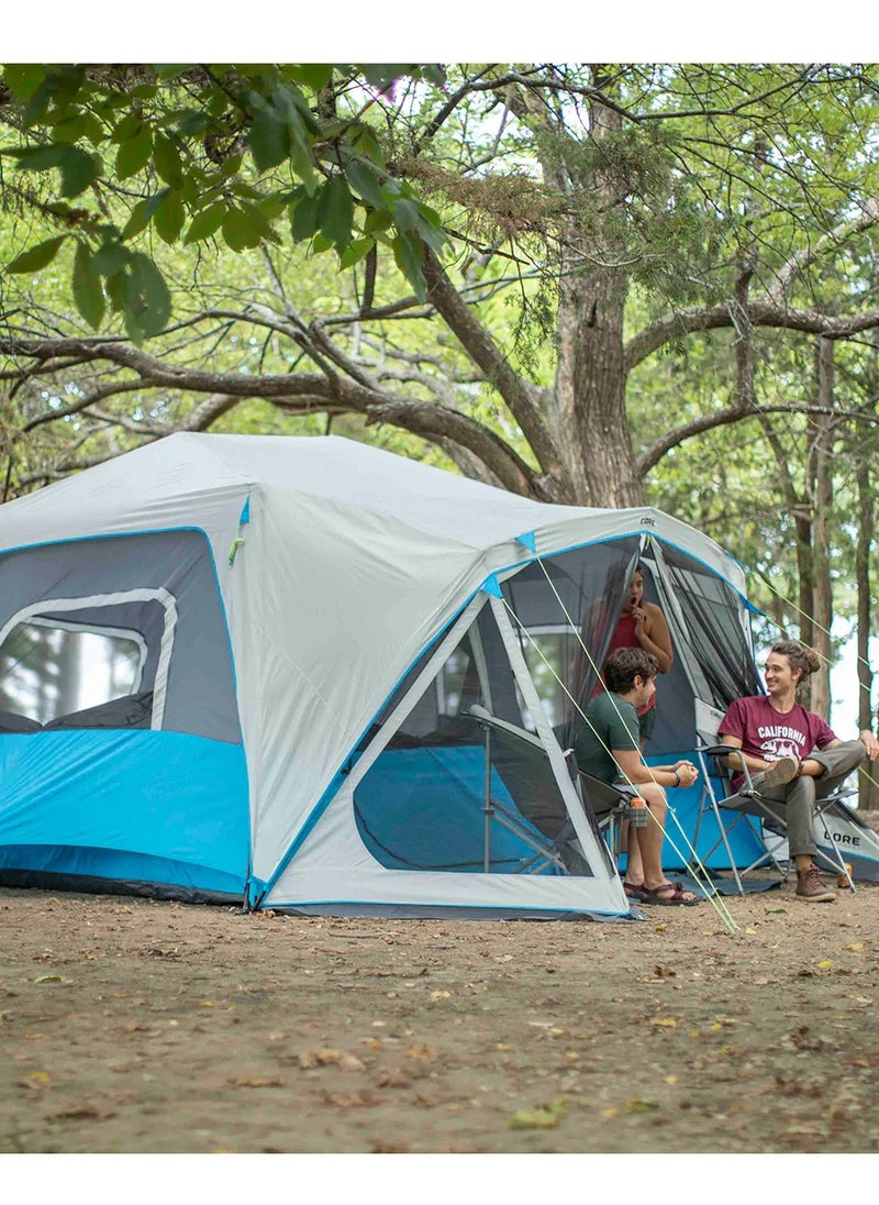 CORE 10 Person Lighted Instant Tent with Screen Room 14' x 10'