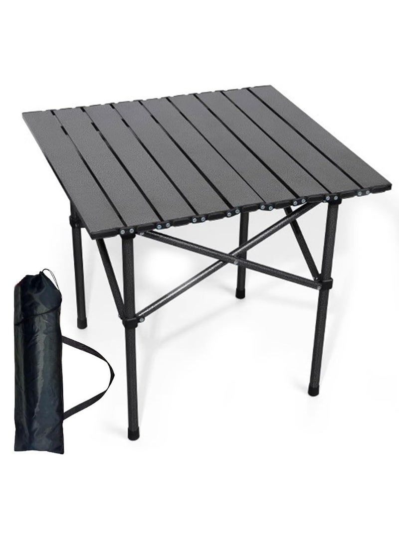 ECVV® Outdoor Camping Folding Table - Dimensions 53(L)×50(W)×50(H) cm - Lightweight with Aluminum Table Top & Carry Bag - Perfect for Picnics, Cooking, Beach, Hiking, Fishing