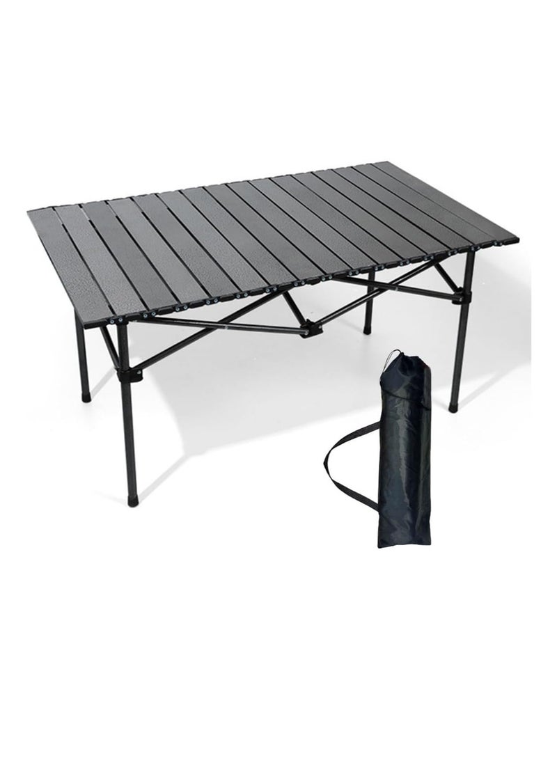 ECVV® Outdoor Camping Folding Table - Dimensions 95(L)×55(W)×50(H) cm - Lightweight with Aluminum Table Top & Carry Bag - Perfect for Picnics, Cooking, Beach, Hiking, Fishing