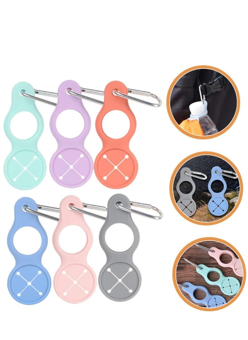 6pcs Water Bottle Buckle Athletic Backpack Climbing Carabiner Sports Water Bottle Water Bottle Ring Holder Mineral Water Bottle Buckles Water Bottle Holster Outdoor Buckles Alloy