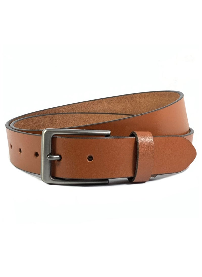 Classic Milano Genuine Leather Belt for Men – Formal & Semi-Casual Men's Belts | Stylish Party Wear Man Belt | Durable Leather Belt for Casual Outfits & Gifts