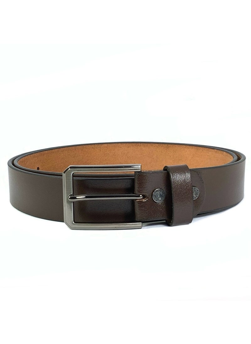 Classic Milano Genuine Leather Belt for Men – Formal & Semi-Casual Men's Belts | Stylish Party Wear Man Belt | Durable Leather Belt for Casual Outfits & Gifts