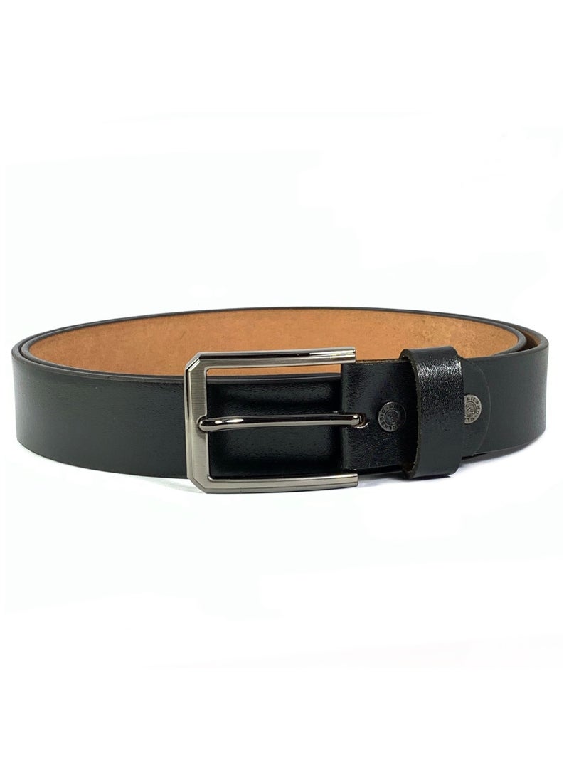 Classic Milano Genuine Leather Belt for Men – Formal & Semi-Casual Men's Belts | Stylish Party Wear Man Belt | Durable Leather Belt for Casual Outfits & Gifts