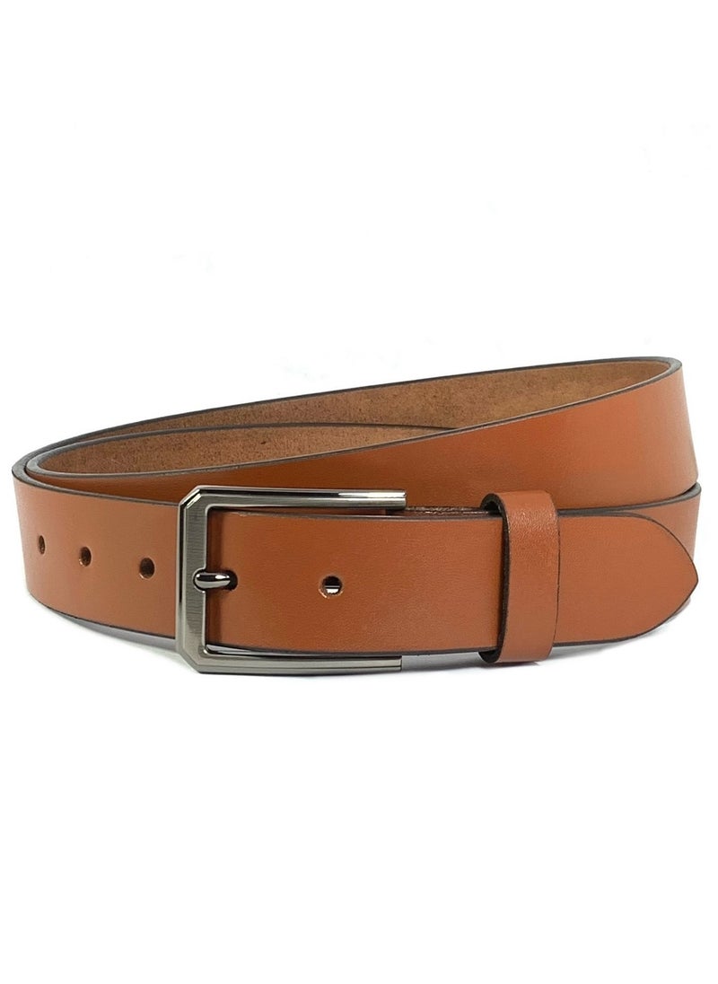 Classic Milano Genuine Leather Belt for Men – Formal & Semi-Casual Men's Belts | Stylish Party Wear Man Belt | Durable Leather Belt for Casual Outfits & Gifts