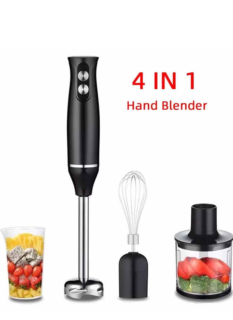 Handheld Blender, 304 Stainless Steel Whisk, 2 Speed Purée Stick, Hand Blender for Baby Food, Mashed Potatoes, Yoghurt and Vegetables