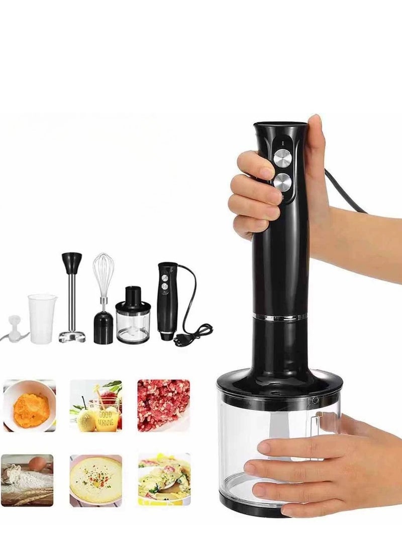 Handheld Blender, 304 Stainless Steel Whisk, 2 Speed Purée Stick, Hand Blender for Baby Food, Mashed Potatoes, Yoghurt and Vegetables