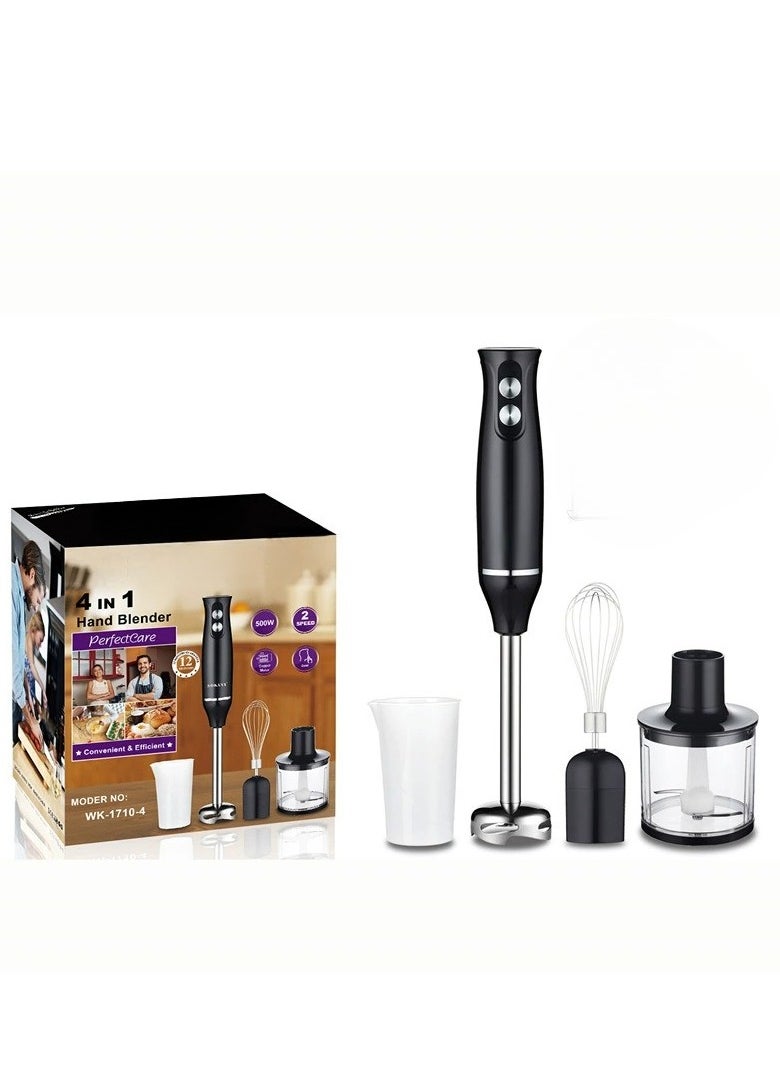 Handheld Blender, 304 Stainless Steel Whisk, 2 Speed Purée Stick, Hand Blender for Baby Food, Mashed Potatoes, Yoghurt and Vegetables