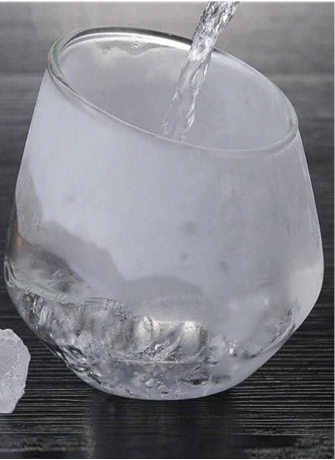 Borosilicate Slanted Crystal Glass 350 ML 2PCS