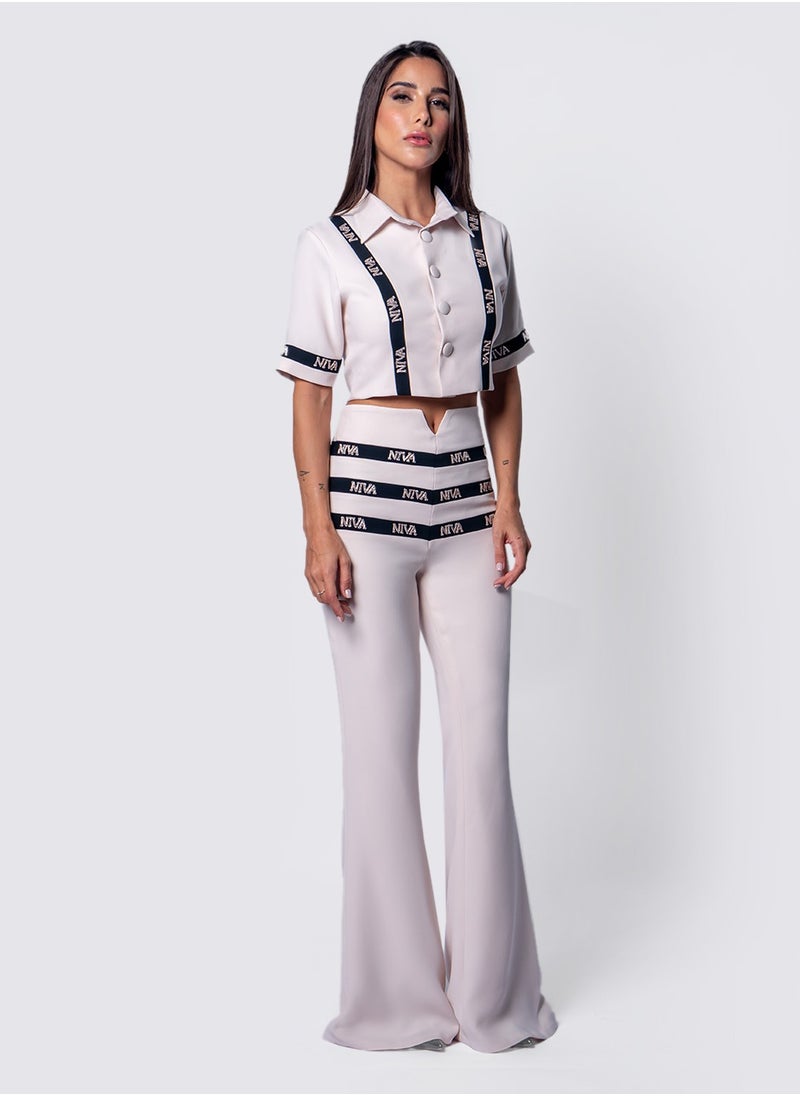 Niva Embellished Stripe Top