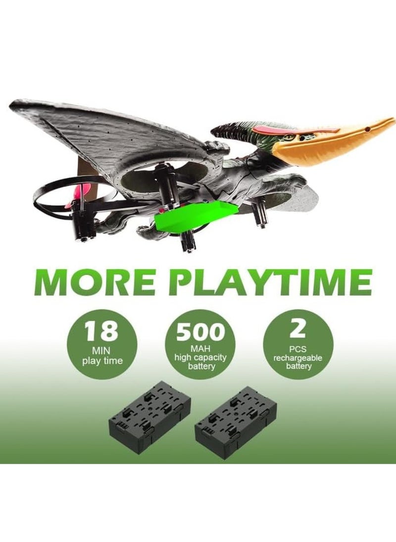 Dragon Remote Control Airplane – RC Dinosaur Plane 2.4G 6-Axis Gyro EPP Foam RC Aircraft, One Key Take Off, 360° Rotation, Easy to Fly RC Glider for Kids & Beginners – Fun Flying Toy (Green)