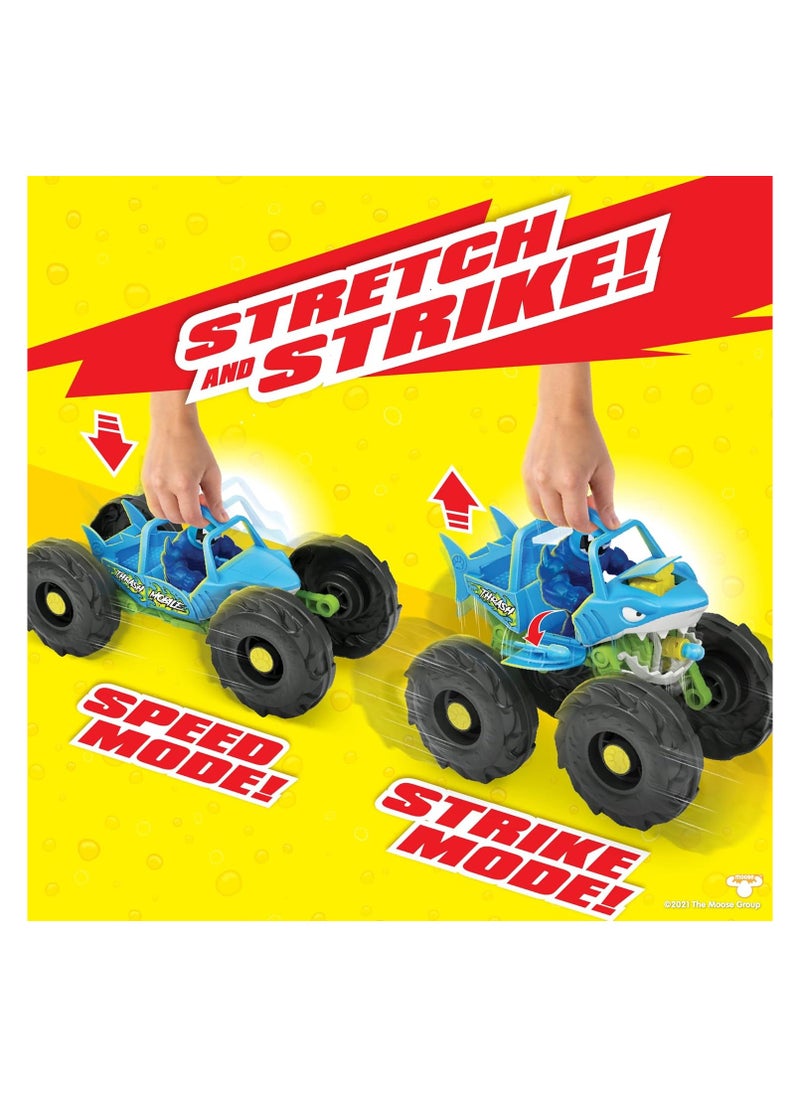 Heroes of Goo Jit Zu Stretch and Strike Thrash Mobile – Speed & Attack Action Vehicle with Missile Launcher