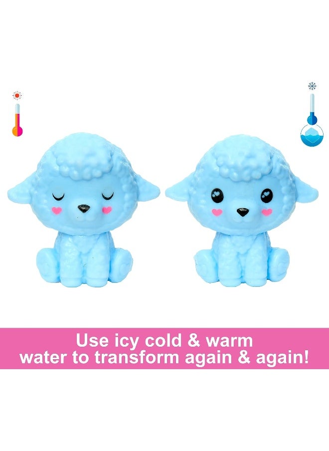 Barbie Cutie Reveal Cozy Cute Tees Series Chelsea Doll & Accessories, Plush Lamb, Blonde Small Doll