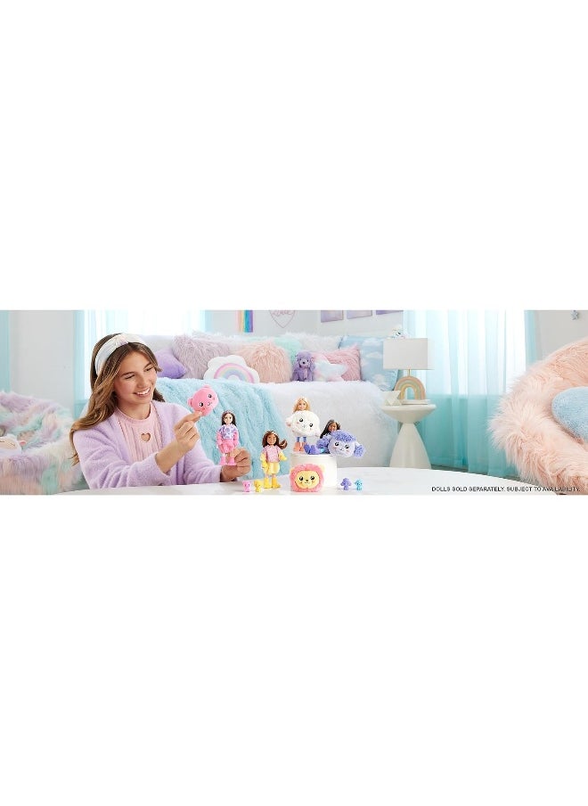 Barbie Cutie Reveal Cozy Cute Tees Series Chelsea Doll & Accessories, Plush Lamb, Blonde Small Doll