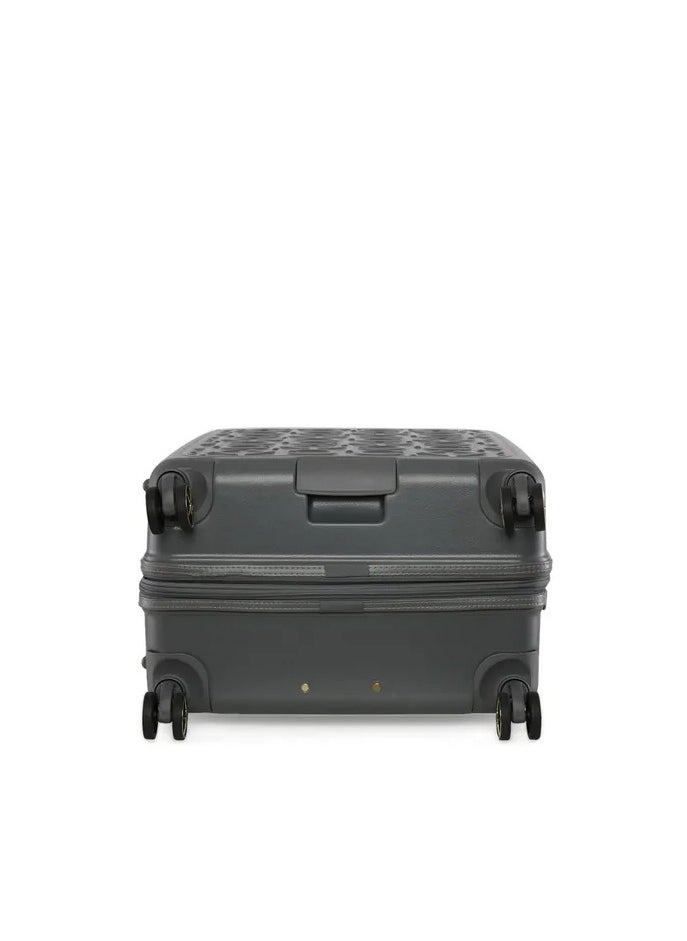 Big Monogram Hardside Spinner Luggage On Wheels, Ultra Lightweight ABS, 4 Double Wheels Color GREY