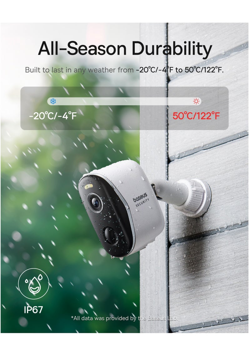 Wireless Security Camera, HD CCTV Camera, 2K Smart Outdoor Security Camera, Night Vision, Spotlight & Alert, 2-Way Audio, Home Security Camera Without Subscription, 16TB Expandable Local Storage, 210 Days Battery Life, Waterproof & Dustproof, Remote Viewing Camera, Smart Home Security Camera, No Monthly Fee, Works with Alexa & Google Home for Best Monitoring & Protection