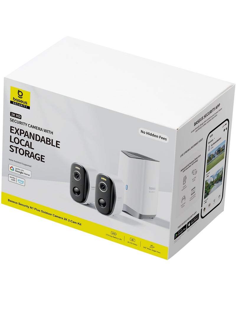 Wireless Security Camera, HD CCTV Camera, 2K Smart Outdoor Security Camera, Night Vision, Spotlight & Alert, 2-Way Audio, Home Security Camera Without Subscription, 16TB Expandable Local Storage, 210 Days Battery Life, Waterproof & Dustproof, Remote Viewing Camera, Smart Home Security Camera, No Monthly Fee, Works with Alexa & Google Home for Best Monitoring & Protection