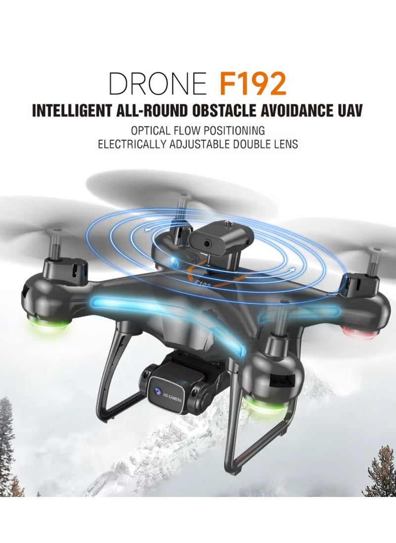 ZFR F192 Drone 90° Remote ESC Multifunctional Mini Drone Optical Flow Positioning, Handless Mode, Altitude Mode, 306° Flip, WiFi, One Key Return, Obstacle Avoidance & LED Light Black